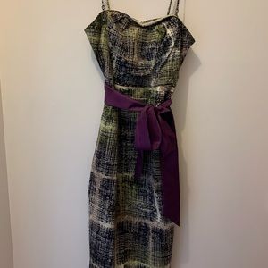Anthropologie Edmé & Esyllte Geometric Green Dress
